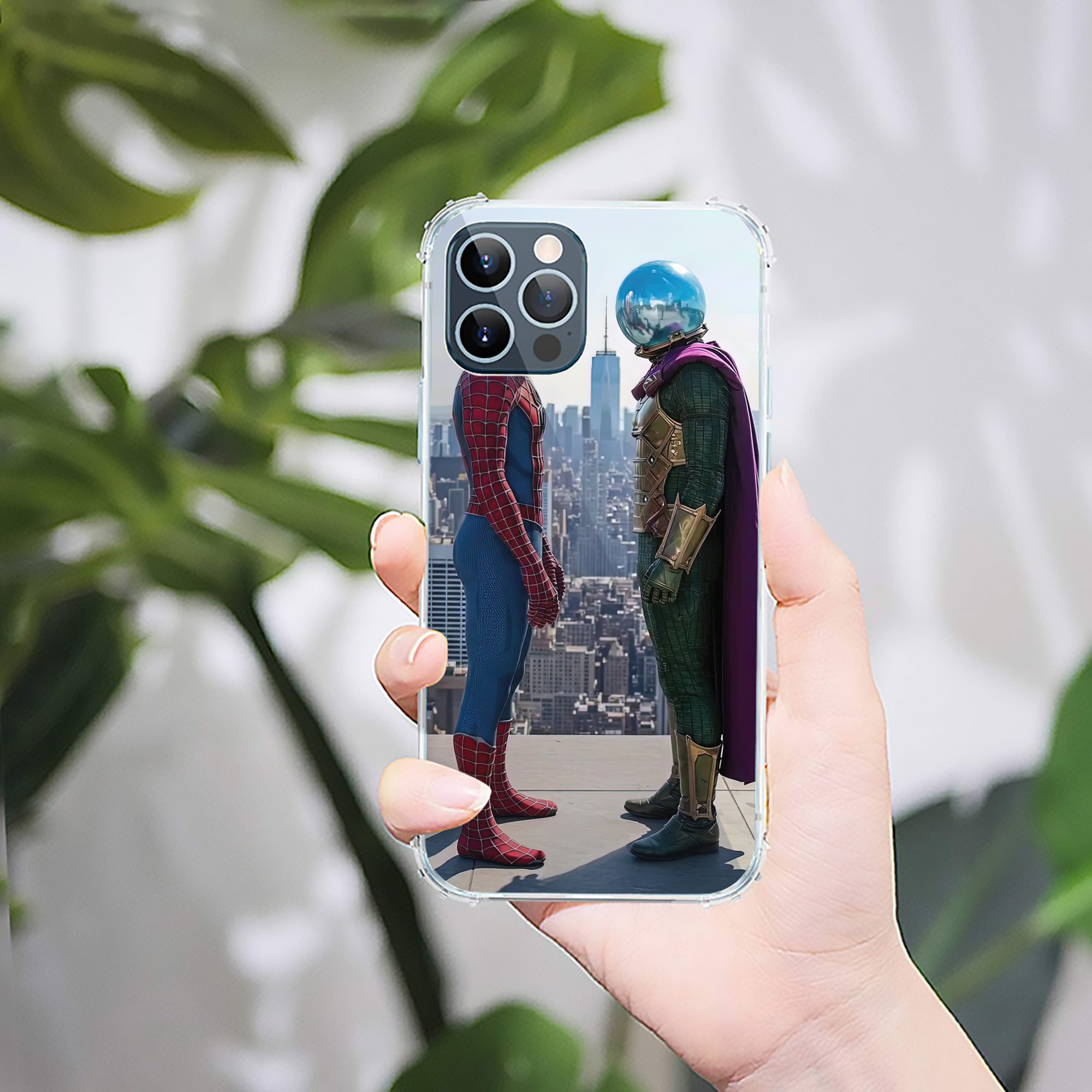 （画像用） Spider Man スパイダーマン 【iPhone 12シリーズ対応】透明スマホケース（クリアソフトケース）